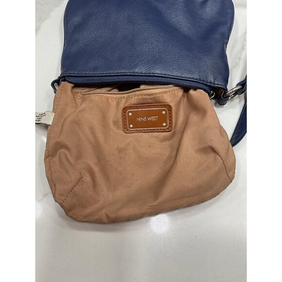 Nine West Fuex Leather Nazy Mini Crossbody Zipper Accents - Picture 4 of 4